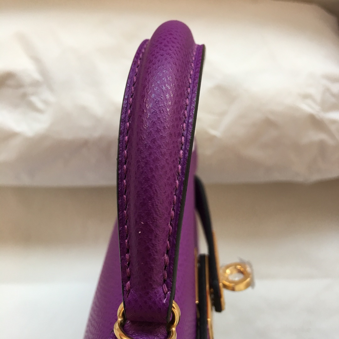 Hermes Kelly Mini II Bag 19CM In Anemone Epsom Leather